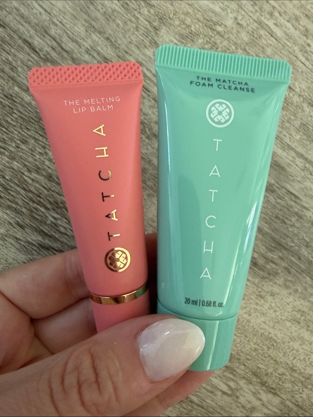 Tatcha Lip Balm & Matcha Foam Cleanse Duo — Pink & Mint